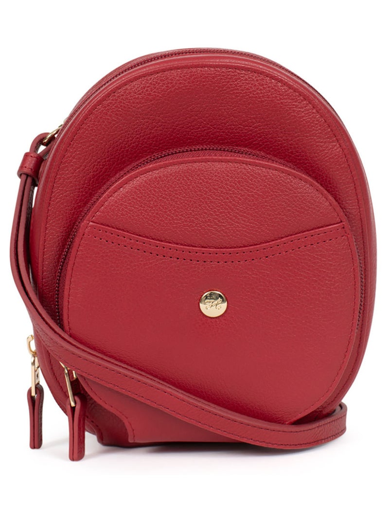 Pochette téléphone avec portecartes  Stop RFID  Cuir LUNA Rouge foncé - Kiabi