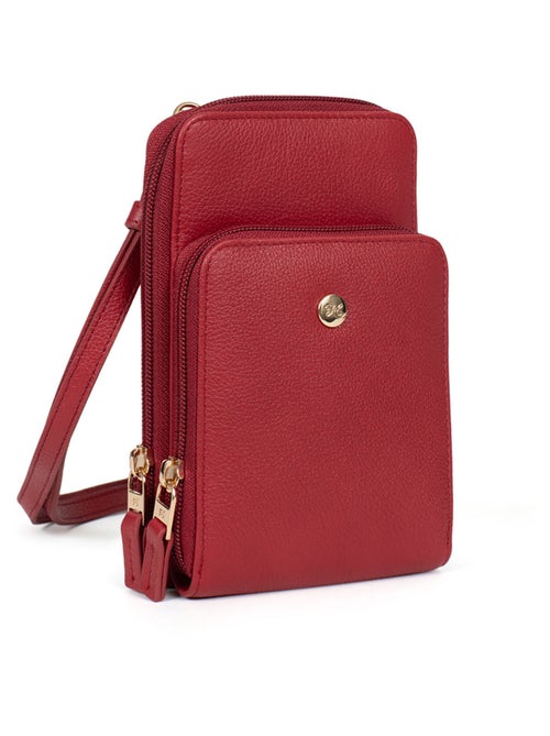 Pochette téléphone avec portecartes  Stop RFID  Cuir LUNA - Kiabi