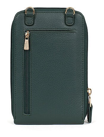 Pochette téléphone avec portecartes Stop RFID Cuir LUNA