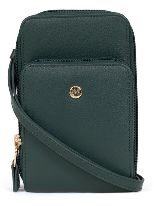 Pochette téléphone avec portecartes  Stop RFID  Cuir LUNA - Kiabi
