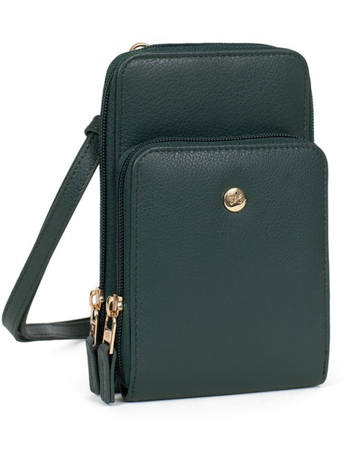 Pochette téléphone avec portecartes  Stop RFID  Cuir LUNA - Kiabi