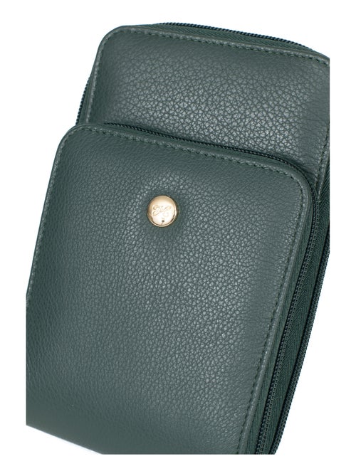 Pochette téléphone avec portecartes  Stop RFID  Cuir LUNA - Kiabi