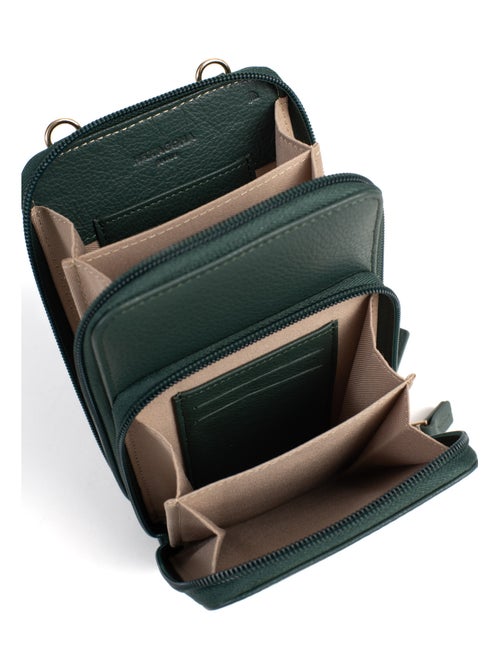 Pochette téléphone avec portecartes  Stop RFID  Cuir LUNA - Kiabi