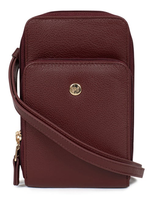 Pochette téléphone avec portecartes  Stop RFID  Cuir LUNA - Kiabi