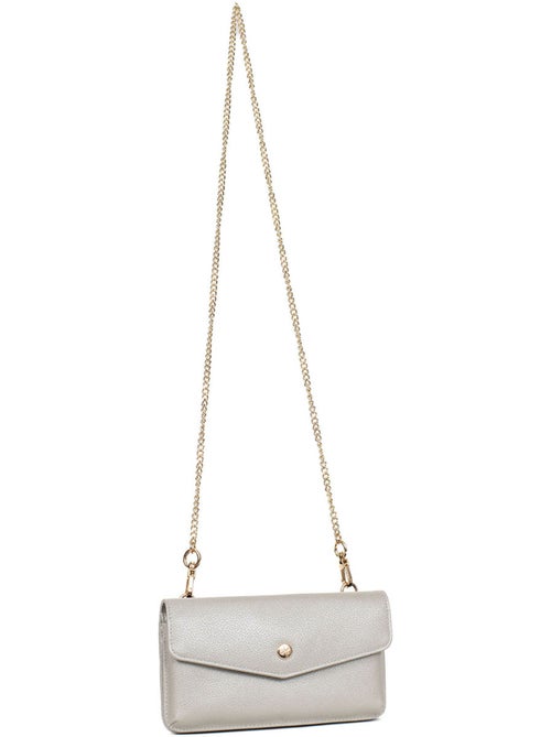 Pochette téléphone avec portefeuille  1 volet  Stop RFID  Cuir LUNA - Kiabi
