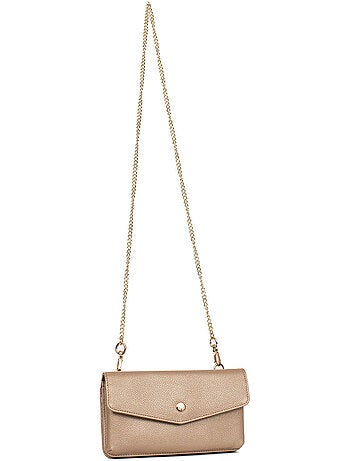 Pochette téléphone avec portefeuille 1 volet Stop RFID Cuir LUNA