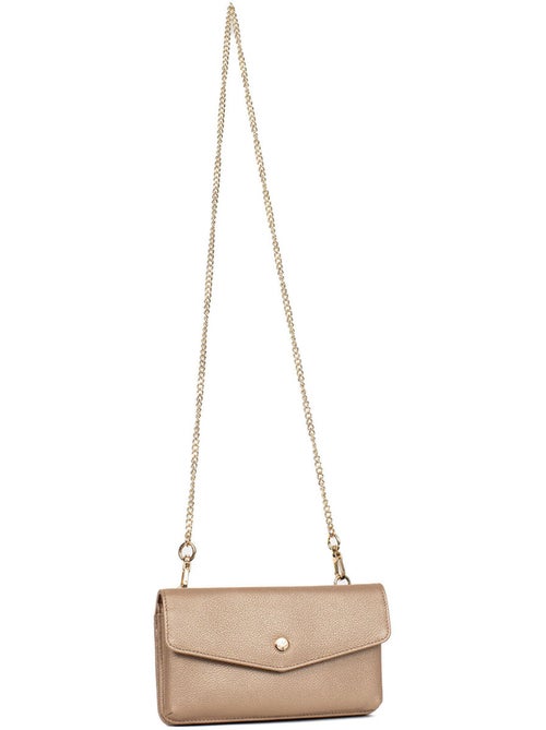 Pochette téléphone avec portefeuille  1 volet  Stop RFID  Cuir LUNA - Kiabi