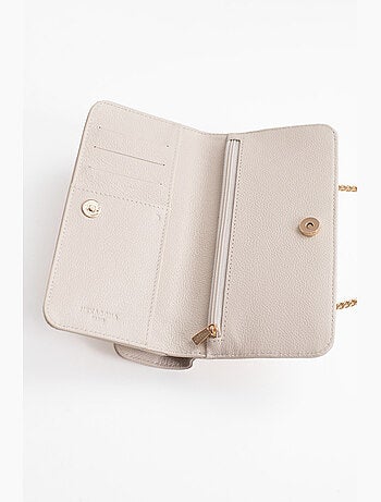 Pochette téléphone avec portefeuille 1 volet stop rfid cuir luna hexagona