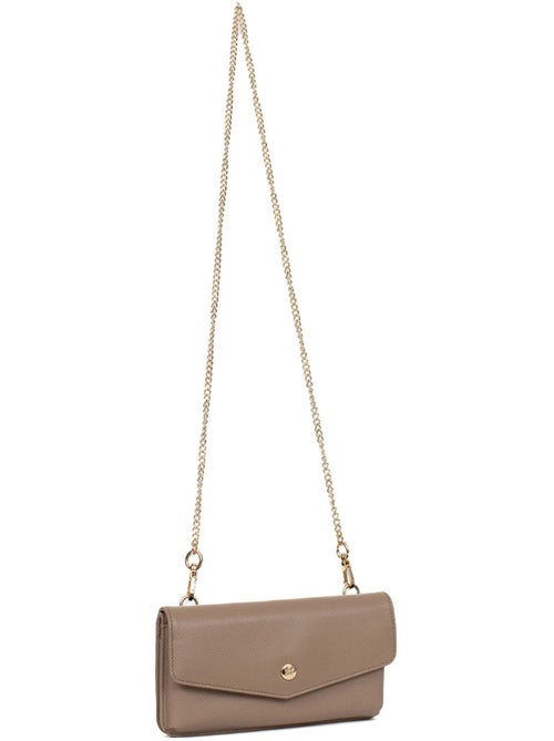 Pochette téléphone avec portefeuille 1 volet Stop RFID Cuir LUNA - Kiabi Pochette téléphone avec portefeuille 1 volet Stop RFID Cuir LUNA - Kiabi