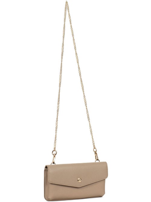Pochette téléphone avec portefeuille  1 volet  Stop RFID  Cuir LUNA - Kiabi