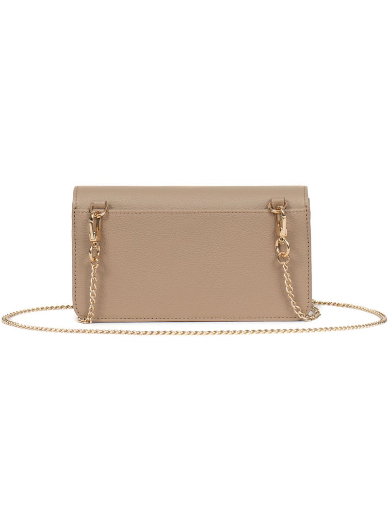 Pochette téléphone avec portefeuille  1 volet  Stop RFID  Cuir LUNA Marron glacé - Kiabi