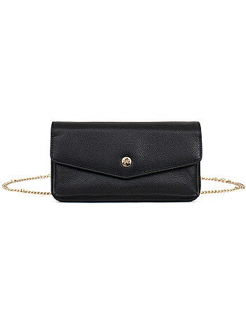 Pochette téléphone avec portefeuille 1 volet Stop RFID Cuir LUNA