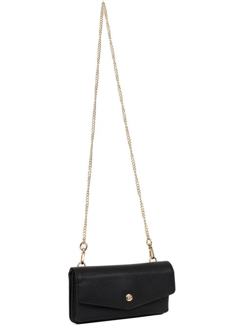 Pochette téléphone avec portefeuille 1 volet Stop RFID Cuir LUNA - Kiabi Pochette téléphone avec portefeuille 1 volet Stop RFID Cuir LUNA - Kiabi