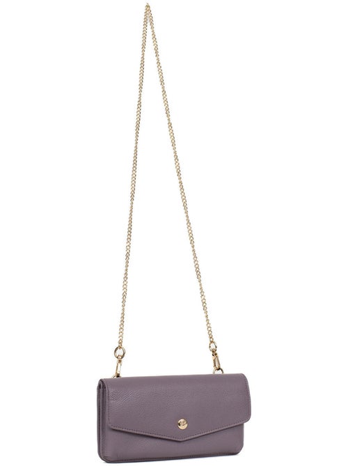 Pochette téléphone avec portefeuille  1 volet  Stop RFID  Cuir LUNA - Kiabi