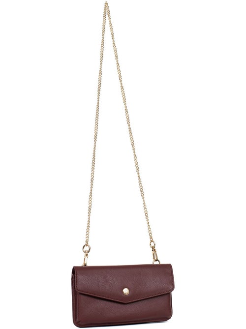 Pochette téléphone avec portefeuille  1 volet  Stop RFID  Cuir LUNA - Kiabi