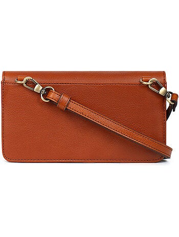 Pochette téléphone avec portefeuille 1 volet Stop RFID Cuir ONDINE