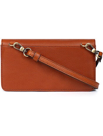 Pochette téléphone avec portefeuille 1 volet Stop RFID Cuir ONDINE