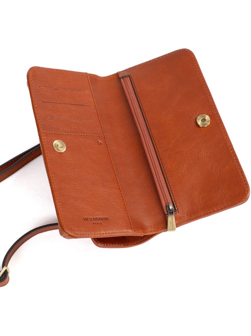 Pochette téléphone avec portefeuille  1 volet  Stop RFID  Cuir ONDINE - Kiabi