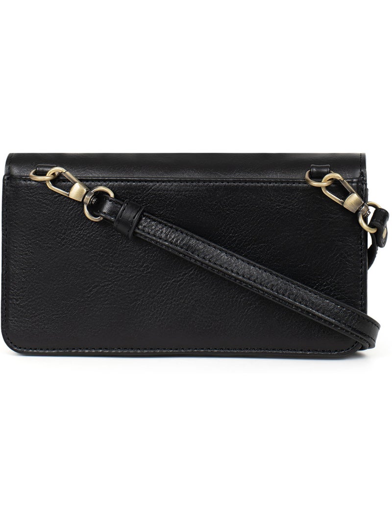 Pochette téléphone avec portefeuille  1 volet  Stop RFID  Cuir ONDINE Noir - Kiabi