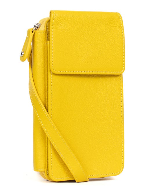 Pochette téléphone avec portefeuille  Cuir CONFORT - Kiabi