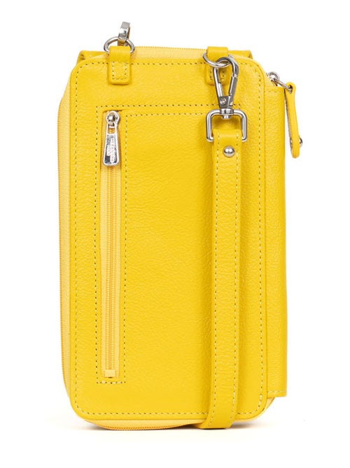 Pochette téléphone avec portefeuille  Cuir CONFORT - Kiabi