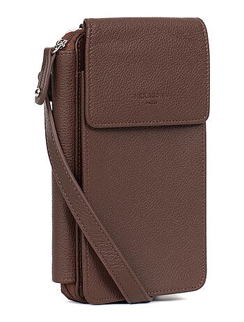 Pochette téléphone avec portefeuille Cuir CONFORT