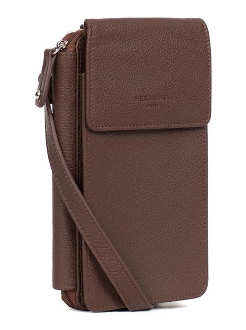 Pochette téléphone avec portefeuille  Cuir CONFORT - Kiabi