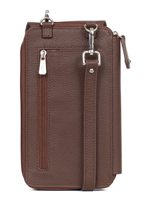 Pochette téléphone avec portefeuille  Cuir CONFORT - Kiabi