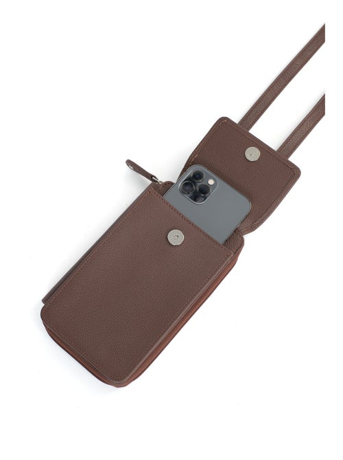 Pochette téléphone avec portefeuille  Cuir CONFORT - Kiabi