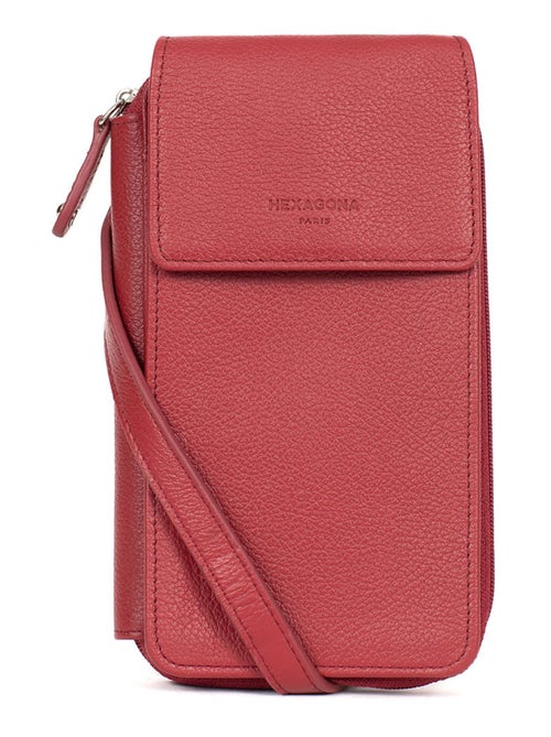 Pochette téléphone avec portefeuille  Cuir CONFORT - Kiabi