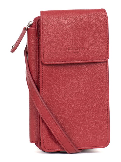 Pochette téléphone avec portefeuille  Cuir CONFORT - Kiabi