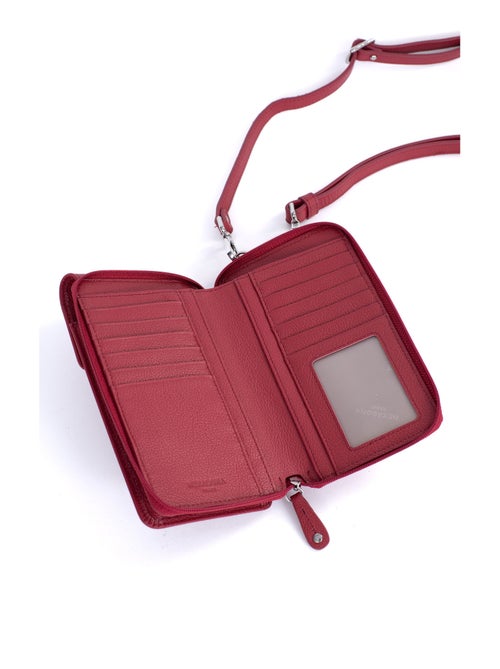 Pochette téléphone avec portefeuille  Cuir CONFORT - Kiabi