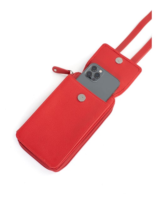 Pochette téléphone avec portefeuille  Cuir CONFORT - Kiabi