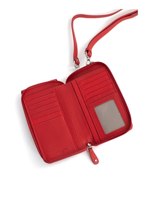 Pochette téléphone avec portefeuille  Cuir CONFORT - Kiabi