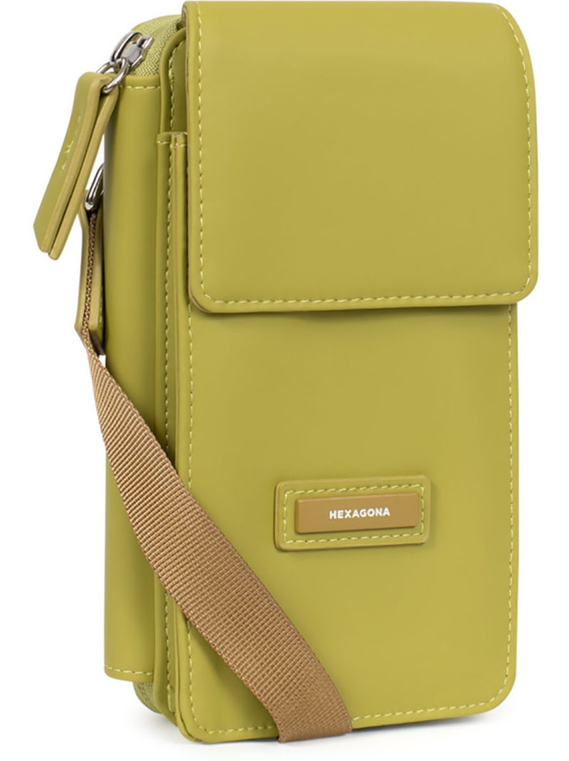 Pochette téléphone avec portefeuille NAMI Vert anis - Kiabi