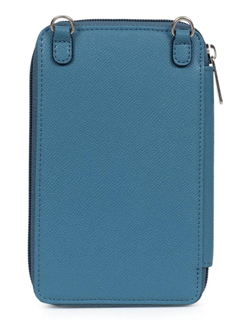Pochette téléphone avec portefeuille  Stop RFID AVA Bleu - Kiabi