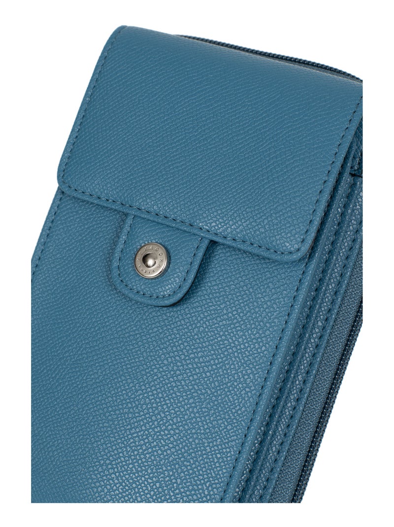 Pochette téléphone avec portefeuille  stop rfid ava hexagona Bleu - Kiabi