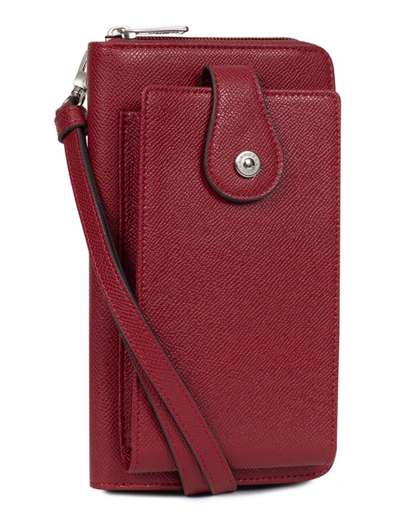 Pochette téléphone avec portefeuille  Stop RFID AVA Rouge carmin - Kiabi