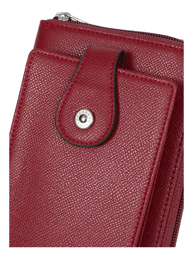 Pochette téléphone avec portefeuille  Stop RFID AVA Rouge carmin - Kiabi