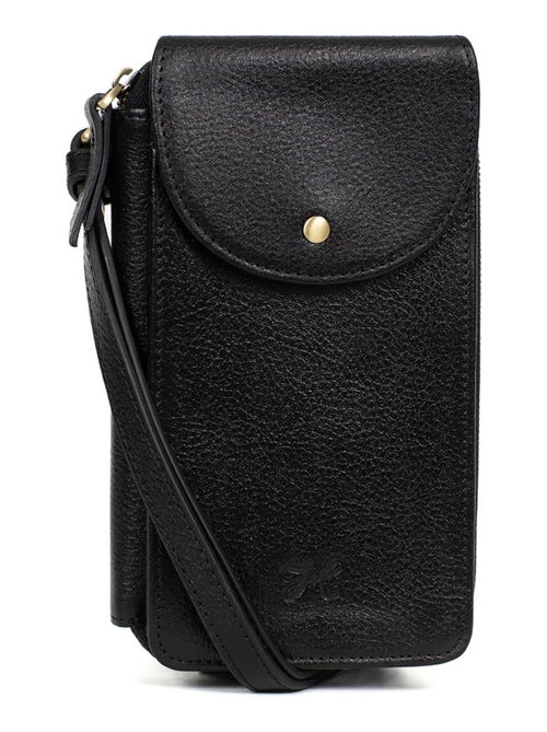 Pochette téléphone avec portefeuille  Stop RFID  Cuir BASTILLE - Kiabi