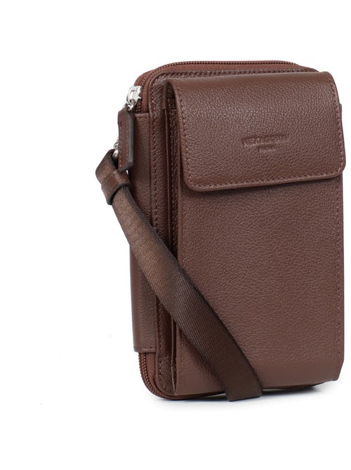 Pochette téléphone avec portefeuille  Stop RFID  Cuir CONFORT - Kiabi