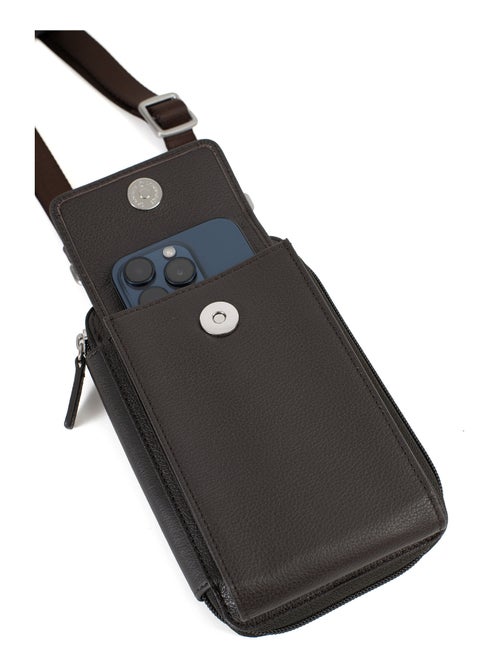 Pochette téléphone avec portefeuille  Stop RFID  Cuir CONFORT - Kiabi