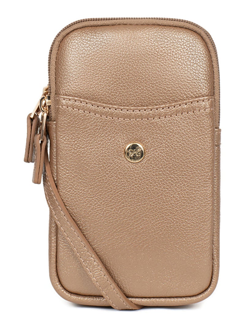 Pochette téléphone  Cuir LUNA Doré/or - Kiabi