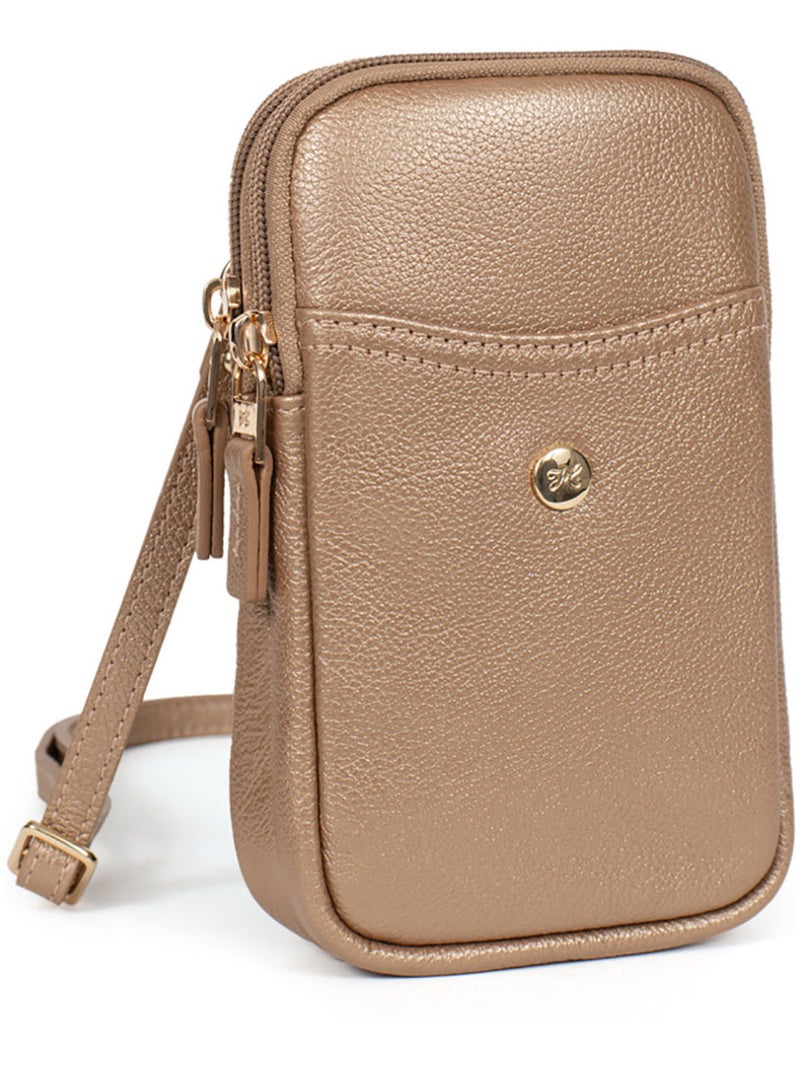 Pochette téléphone  Cuir LUNA Doré/or - Kiabi