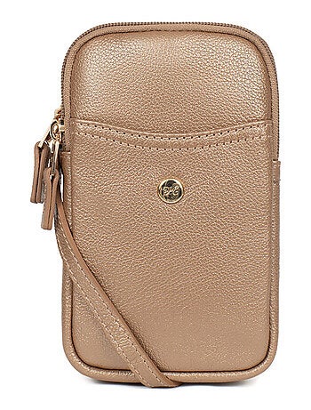 Pochette téléphone cuir luna hexagona