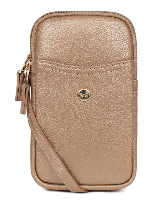 Pochette téléphone  cuir luna hexagona - Kiabi