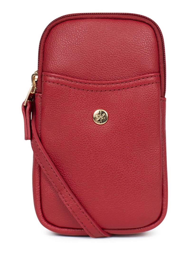 Pochette téléphone  Cuir LUNA Rouge foncé - Kiabi