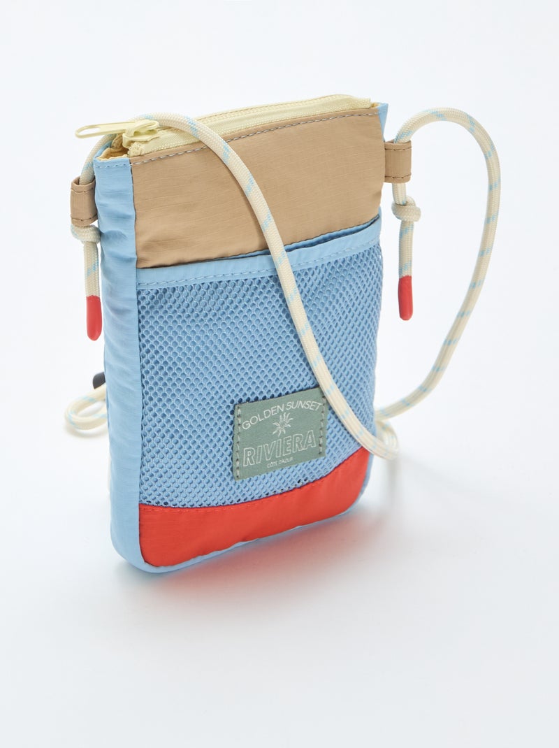 Pochette téléphone en tissu Bleu - Kiabi