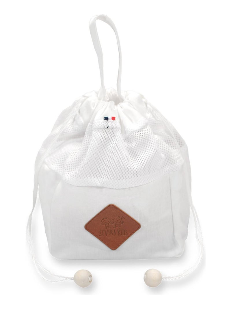 Pochon distributeur et ses 8 lingettes lavables, Jeanne SEVIRA KIDS Blanc - Kiabi