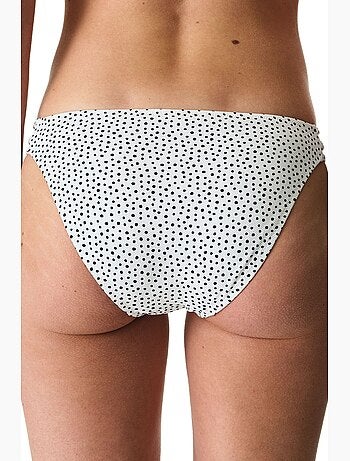 Point bas de bikini à pois, texturé, taille mi-haute penti